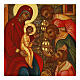 Modern Russian icon of the Three Wise Men hand painted 14x11 cm s2