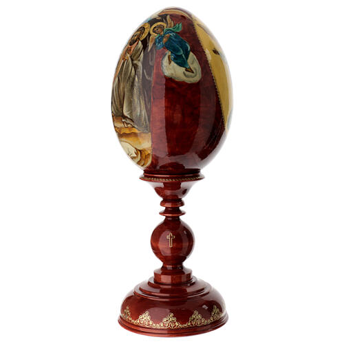 Russian Nativity egg hand painted wood total height 53 cm 5