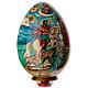 Hand-painted Russian wooden egg, Saint George and dragon, total height 18.5 in s2