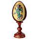 Hand-painted Russian wooden egg, Saint George and dragon, total height 18.5 in s4