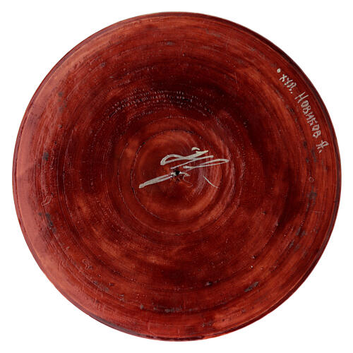 Uovo russo legno dipinto a mano San Giorgio e drago h tot 47 cm 9