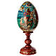 Uovo russo legno dipinto a mano San Giorgio e drago h tot 47 cm s1