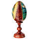 Uovo russo legno dipinto a mano San Giorgio e drago h tot 47 cm s6