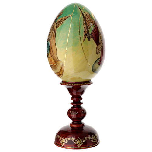 Ei-Ikone aus Holz „Schlüsselübergabe an den heiligen Petrus“ – handbemalt – Gesamthöhe 44 cm 6