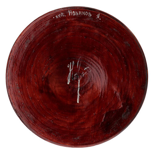 Uovo Russia legno dipinto a mano consegna chiavi San Pietro h tot 44 8
