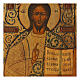 Russian Christ Pantocrator sacred icon 19th century 40x34 cm restored s2