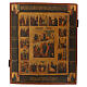 Antique Russian icon of the Sixteen Great Feasts, 19th century, 18x15 in, restored s1