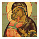 Hand-painted Virgin of Vladimir icon, 12x11 in s2