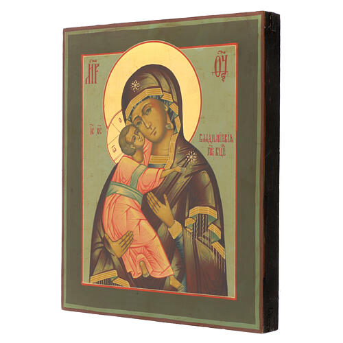 Icono Virgen Vladimir pintado a mano 31x27 cm 3