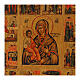 Icono ruso Virgen tres manos pintado tabla madera 31x27 cm s2