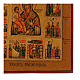 Icono ruso Virgen tres manos pintado tabla madera 31x27 cm s5