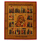 Russian icon of Our Lady of Kazan on antique board, 12x11 in s1