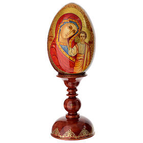 Uovo Madonna Kazan dipinto a mano h 42cm