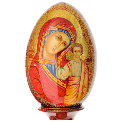 Hand painted Kazan Madonna egg h 42cm 3