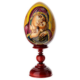 Russian painted egg, Mother of God of Korsun, 9.5 in