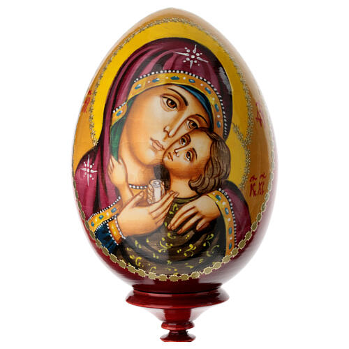 Ovo pintado Mãe de Deus de Korsun Rússia 24 cm 2