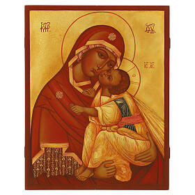 Our Most Honorable Virgin Mary Russian icon painted on wood, 30x20 cm