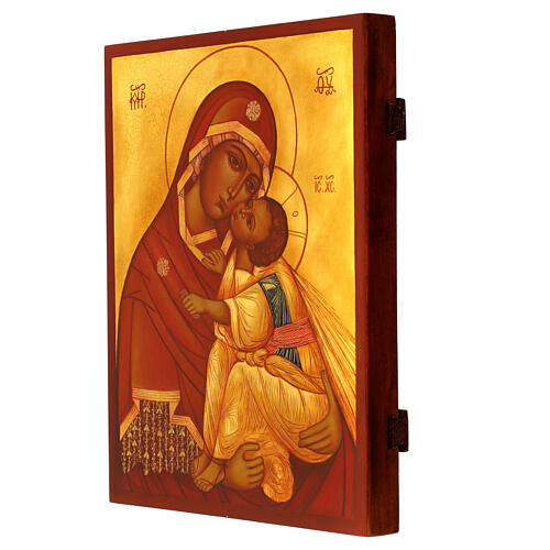 Our Most Honorable Virgin Mary Russian icon painted on wood, 30x20 cm 3