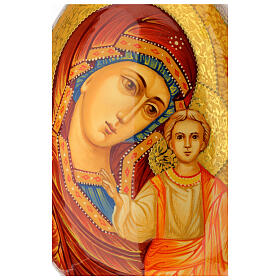 Iconographic egg Our Lady of Kazan, hand painted 20 cm