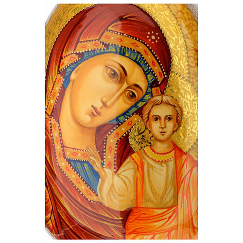 Iconographic egg Our Lady of Kazan, hand painted 20 cm 2