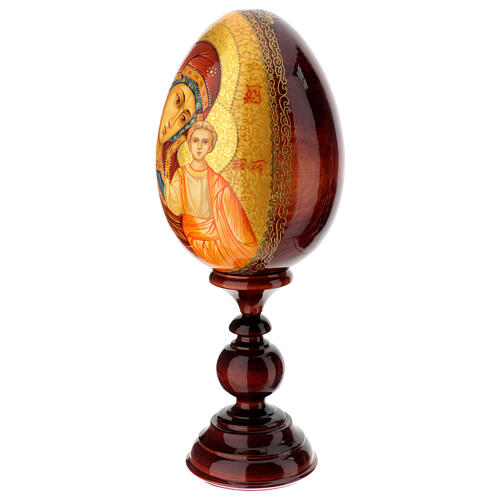 Iconographic egg Our Lady of Kazan, hand painted 20 cm 3