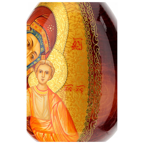 Iconographic egg Our Lady of Kazan, hand painted 20 cm 4