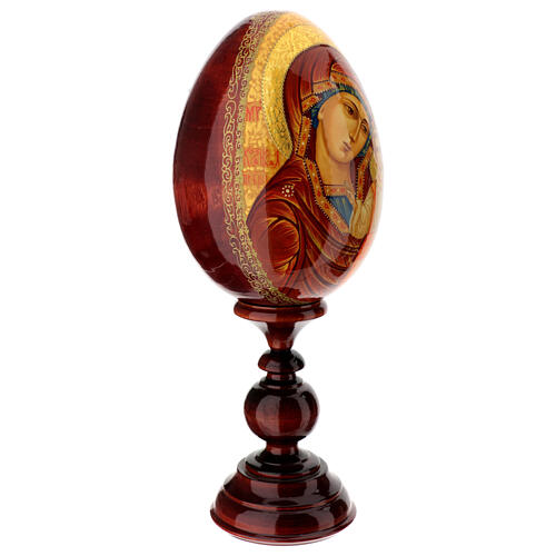 Iconographic egg Our Lady of Kazan, hand painted 20 cm 5