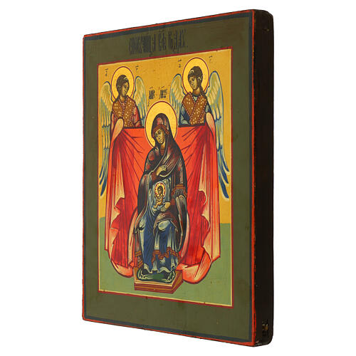 Icono ruso moderno pintado a mano Virgen del Buen Parto 31x27 cm 3
