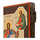 Hand-painted Russian Christ Pantocrator icon in Palekh style, 12x10 in s5