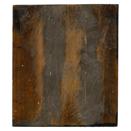 Virgen de Tichvin icono tabla antigua Rusa pintada a mano restaurada 30x26 cm 5