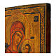 Virgen de Tichvin icono tabla antigua Rusa pintada a mano restaurada 30x26 cm s4
