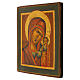 Ancient Russian hand-painted icon Mother of God of Kazan restored 31x27 cm s3