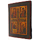 Icone ancienne Russe peinte sur planche en quatre parties avec Crucifixion du XXIe siècle 35x30 cm s3