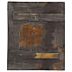 Icona antica Russa dipinta su tavola Quadripartita con Crocifissione XXI sec 35x30 cm s5