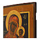 Ancient Russian icon hand painted Our Lady of Tikhvin restored gold frame 26x30 cm s4