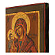 Icona tavola antica Russia dipinta a mano Madonna delle tre mani restaurata 30x26 cm s4