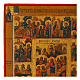 Twelve Great Feasts, restored Russian icon painted by hand on wood, 12x10 in s2