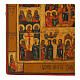 Twelve Great Feasts, restored Russian icon painted by hand on wood, 12x10 in s5