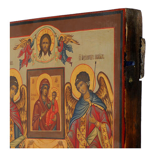 Russian icon Saint Michael and Saint Gabriel hand painted 31x26 cm 4