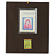 Icona Rumena dipinta Madonna di Kazan cornice verde 40x30 cm s4