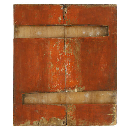 Icona russa antica trasfigurazione scene XX sec 37x31 cm 7