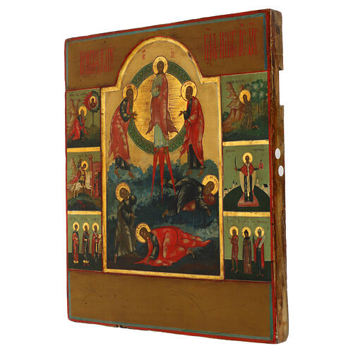 Ancient Russian icon Transfiguration scenes XX century, 37x31 cm 3