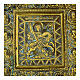 Icona San Giorgio e santi scelti Russia antica XIX sec bronzo 14x12 cm s2