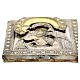Icona antica Madonna di Vladimir riza argento 23x20 cm XIX sec Russia s7