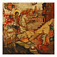 Icona antica San Giorgio e il drago Russia XIX sec 31x27 cm s2
