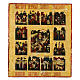 Antike russische Ikone, Zwölf-Feste-Ikone, Goldgrund, zwanzigstes Jahrhundert, 31 x 26 cm s1