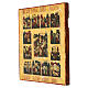 Icona antica russa 12 feste fondo oro XX sec 31x26 cm s3