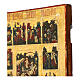 Icona antica russa 12 feste fondo oro XX sec 31x26 cm s4