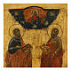 Icona russa antica Santi Pietro e Paolo XVII sec 31x25 cm s2