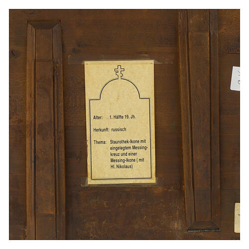 Alte russische Ikone Staurothek mit Passionsdarstellungen – Russland, Beginn neunzehntes Jahrhundert, 35 × 31 cm 7